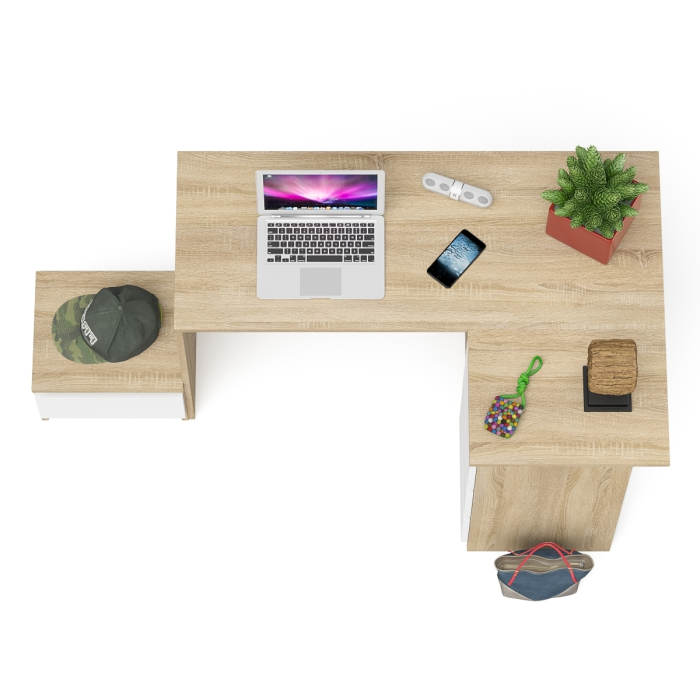 Угловые, Угловой компьютерный стол Мори МС-16 правый с тумбой ТМП400