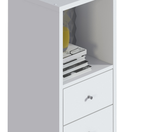 Стеллаж Кито СБ-3240 с ящиками Белый