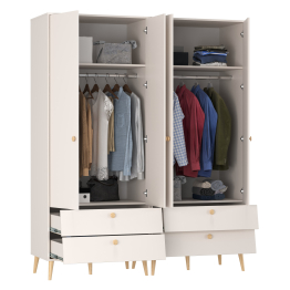 Два шкафа-комода 2-х дверных с двумя ящиками Афина