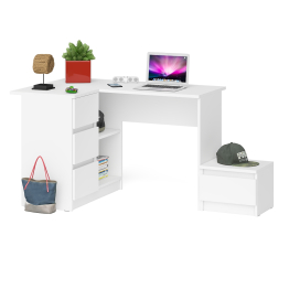 Компьютерный стол угловой Мори МС-16 левый и тумбочка на 400