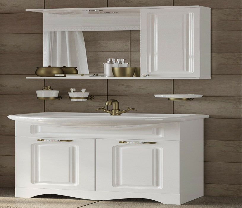 Тумбы с раковиной для ванны, Тумба с раковиной  Francesca Avanti Империя 50 белый (2 двери, ум. Уют 50)
