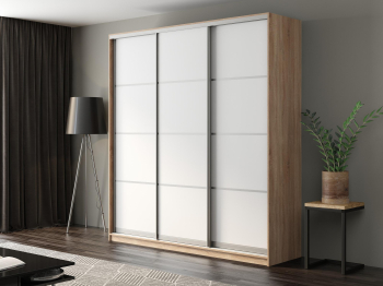 Шкаф-купе Айсберг 220 СОНОМА (белый/глухой)