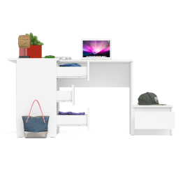 Компьютерный стол угловой Мори МС-16 левый и тумбочка на 400