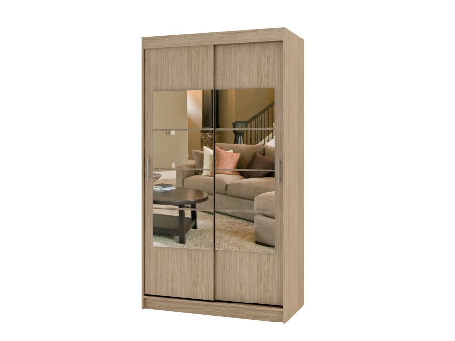 Шкафы-купе, Шкаф купе РИФ-2 ЗЕРКАЛО вариант 3 габарит 1200х400х2500