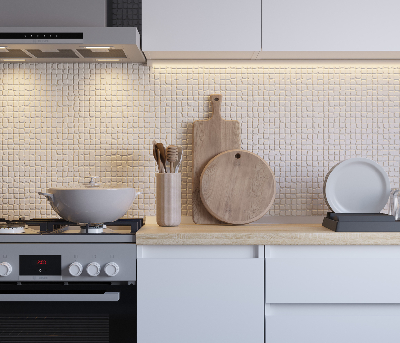 Кухонные гарнитуры, Кухонный гарнитур Леон прямой 150 см, белый