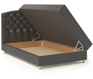 Кровать тахта Премиум Люкс 90 с подъемным механизмом, шенилл / экокожа