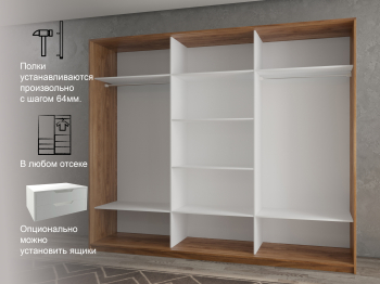 Шкаф-купе 3х дверный Кааппи 2 240х60