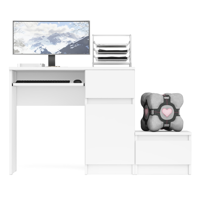 Прямые компьютерные столы, Компьютерный стол МС-1 правый с тумбой Мори