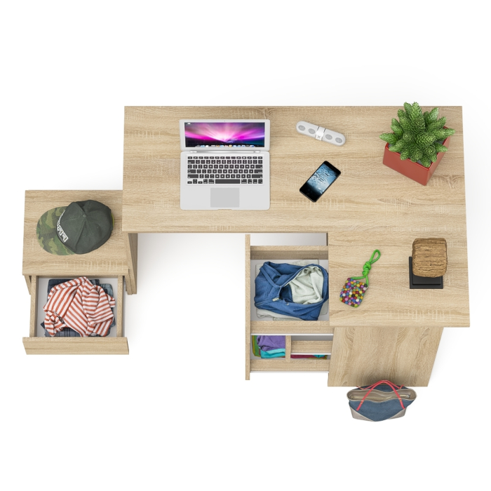 Угловые, Угловой компьютерный стол Мори МС-16 правый с тумбой ТМП400