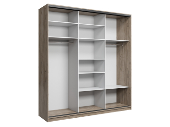 Шкаф купе 3-х дверный АЙСБЕРГ ЛОФТ 220 комбинированный