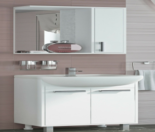 Тумба с раковиной   Francesca Avanti Eco 60 белый (2 дв. ум. Уют 60)