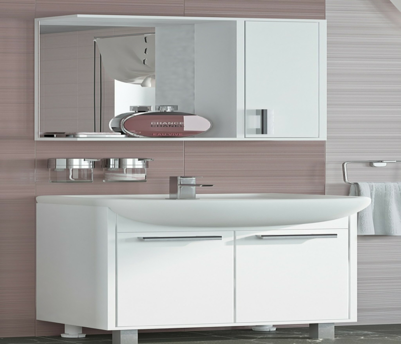 Тумбы с раковиной для ванны, Тумба с раковиной   Francesca Avanti Eco 60 белый (2 дв. ум. Уют 60)