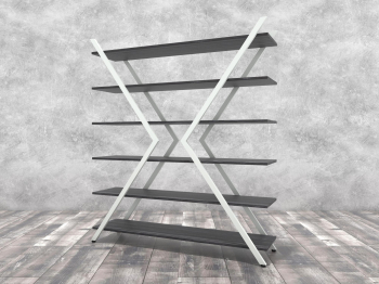 Стеллаж Айсберг Лофт ИКС белый