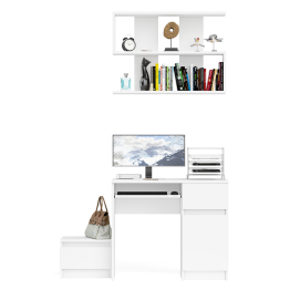 Стол компьютерный МС-1 правый с тумбой 400 и полкой Мори