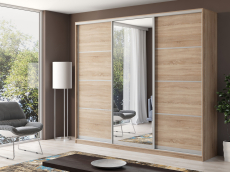 Шкафы-купе, Шкаф купе 3-х дверный Айсберг 250 +зеркало