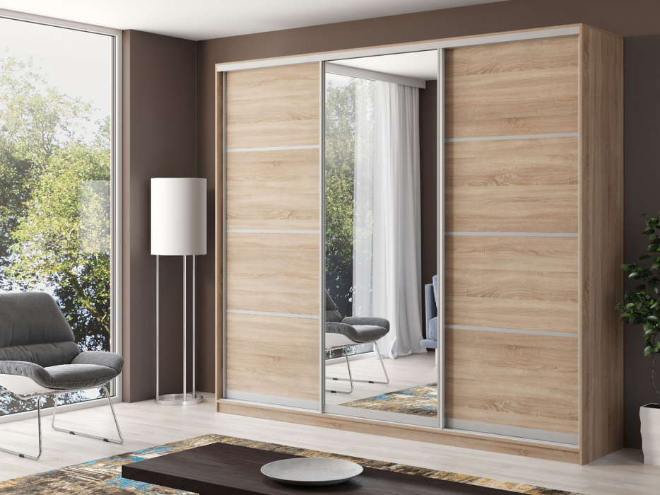 Шкафы-купе, Шкаф купе 3-х дверный Айсберг 250 +зеркало