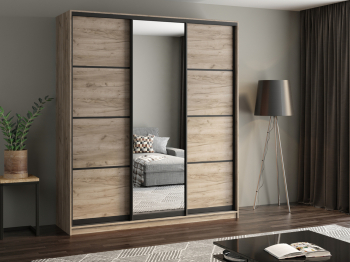 Шкаф купе 3-х дверный АЙСБЕРГ ЛОФТ 200 +зеркало