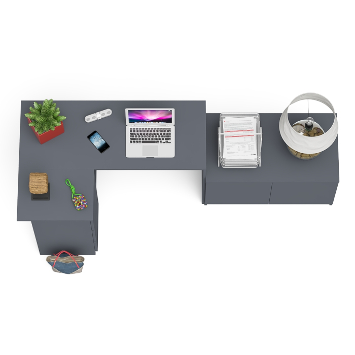 Угловые, Компьютерный угловой стол левое исполнение с широкой тумбой Мори МА-900