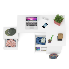 Угловой компьютерный стол Мори МС-16 правый с тумбой ТМП400