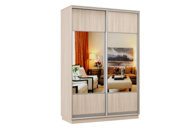 Шкаф-купе Премьер 02 Ясень шимо светлый