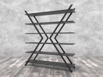 Стеллаж Айсберг Лофт ИКС черный