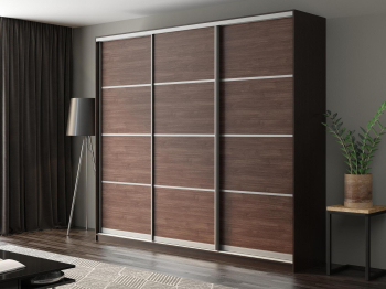 Шкаф-купе Айсберг 270 ВЕНГЕ (шамони темный/глухой)