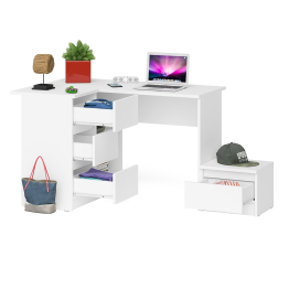 Компьютерный стол угловой Мори МС-16 левый и тумбочка на 400