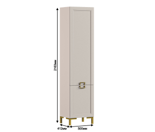 Шкаф-пенал Ассоль СБ-3430 Кашемир серый/МДФ Кашемир