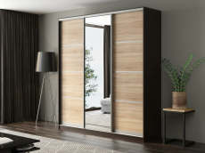 Шкафы-купе, Шкаф-купе Айсберг 220 ВЕНГЕ (сонома/зеркало)