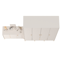 Шкаф большой 4-х дверный Афина и комод с дверкой и тремя ящиками