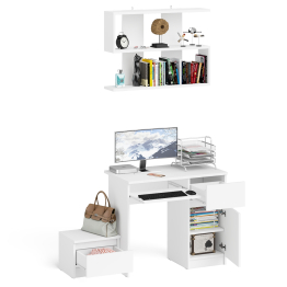 Стол компьютерный МС-1 правый с тумбой 400 и полкой Мори