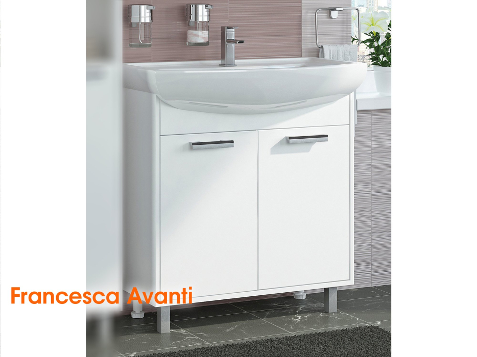 Тумбы с раковиной для ванны, Тумба с раковиной   Francesca Avanti Eco 80 белый (2 дв. ум. Балтика 80)