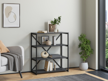 Стеллаж Айсберг Лофт 80/4 Черный