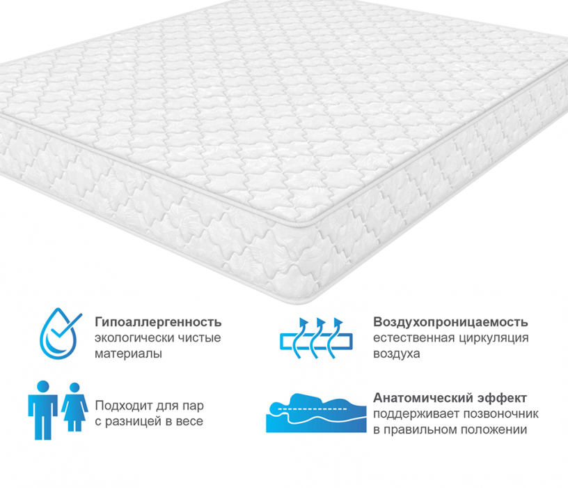Другие размеры, Матрас ARMOS Сонплит (Трикот белый) 120х200 см