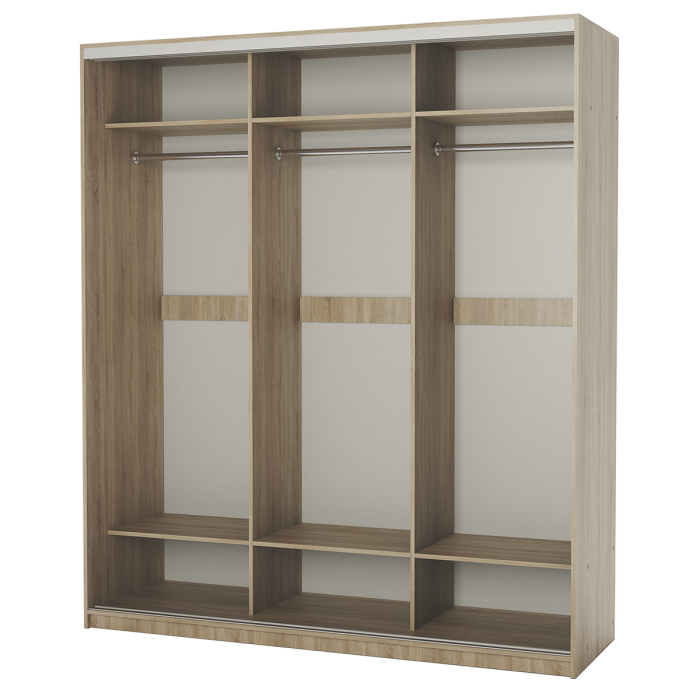 Шкафы-купе, Шкаф-купе 3-х дв. Премиум со штангой 240х60х220