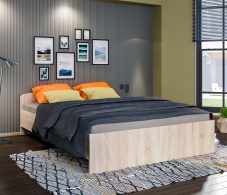 Кровати 160 см, Кито СБ-2301 Кровать (1600) Дуб Сонома с основанием