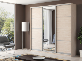 Шкаф купе 3-х дверный Айсберг 240+зеркало