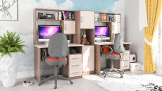 Домашние кабинеты, Стенка из компьютерных столов для двоих человек СК-9