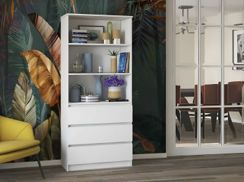 Стеллаж Мальм 3 ящика