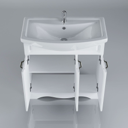 Тумба с раковиной Francesca Avanti Империя 80 с 3 дверцами белый (ум. Балтика 80)