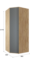 Шкаф угловой Эмилия ЭЛ-17К глухой