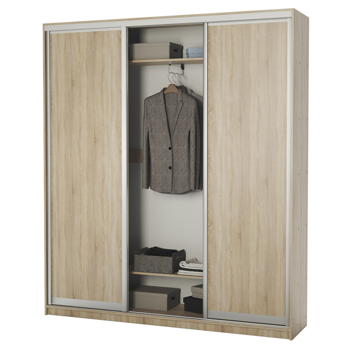 Шкафы-купе, Шкаф-купе 3-х дв. Премиум комбинированный 200х45х220