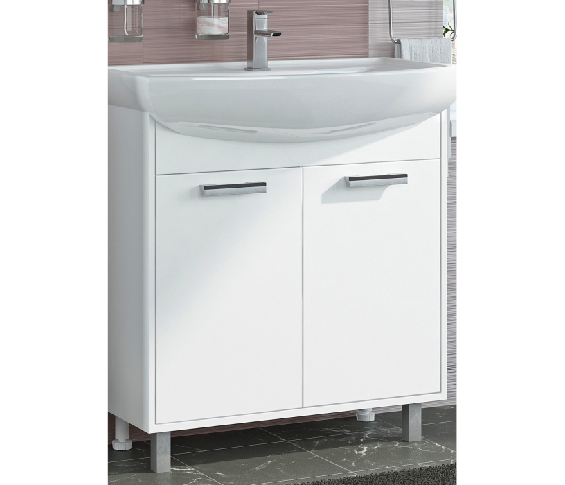 Тумбы с раковиной для ванны, Тумба с раковиной   Francesca Avanti Eco 80 белый (2 дв. ум. Балтика 80)