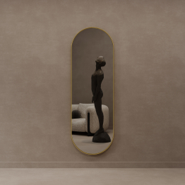 Дизайнерское настенное зеркало GENGLASS Nolvis L в металлической раме