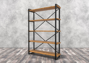 Стеллаж Айсберг Лофт 120х182-2 черный