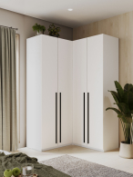 Угловые шкафы, Угловой шкаф для одежды с ящиками София 2200х1300х520мм