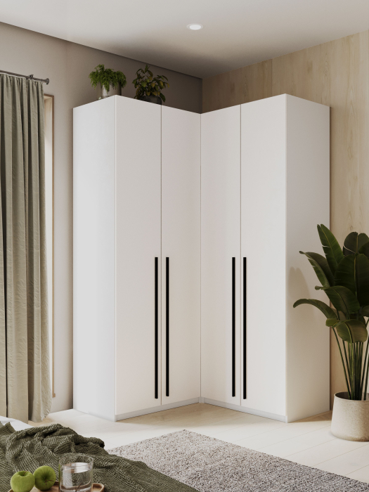 Угловые шкафы, Угловой шкаф для одежды с ящиками София 2200х1300х520мм