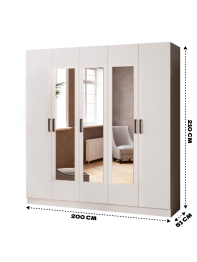 Шкаф комбинированный Ларс 2000 (с зеркалом)