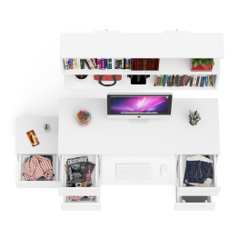 Двухтумбовый стол компьютерный Мори МС-2 с тумбочкой с ящиком и полкой на 1200